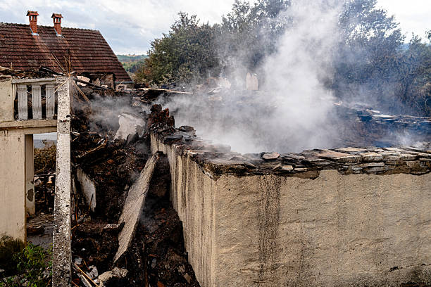 Professional Fire Damage Removal technician working in Conroe, TX
